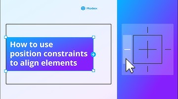 How to use position constraints to align elements