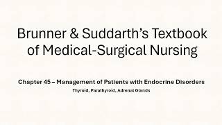 Ch 45 Endocrine Disorders