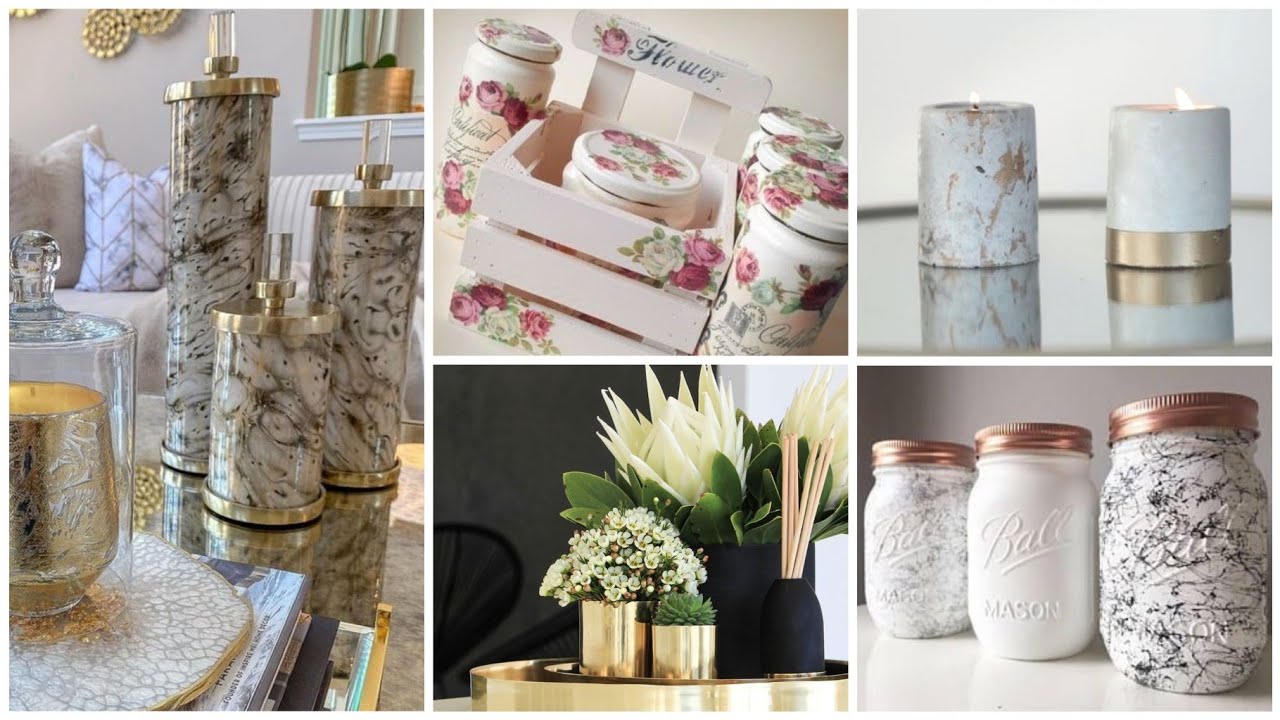 افكار✨إعادة تدوير #قنينات زجاج#قراعي#قارورات#برطمانات recyclage  des pots #diy #home#decoupage