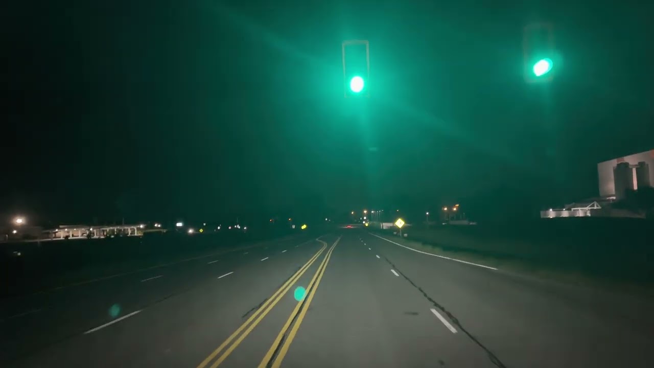 DRIVING FROM HOODS IN GAFFNEY SC TO GREENVILLE SC AT NIGHT