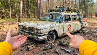 First Start of Abandoned GHOSTBUSTERS ECTO-1 | POV ASMR Restoring Forgotten Car