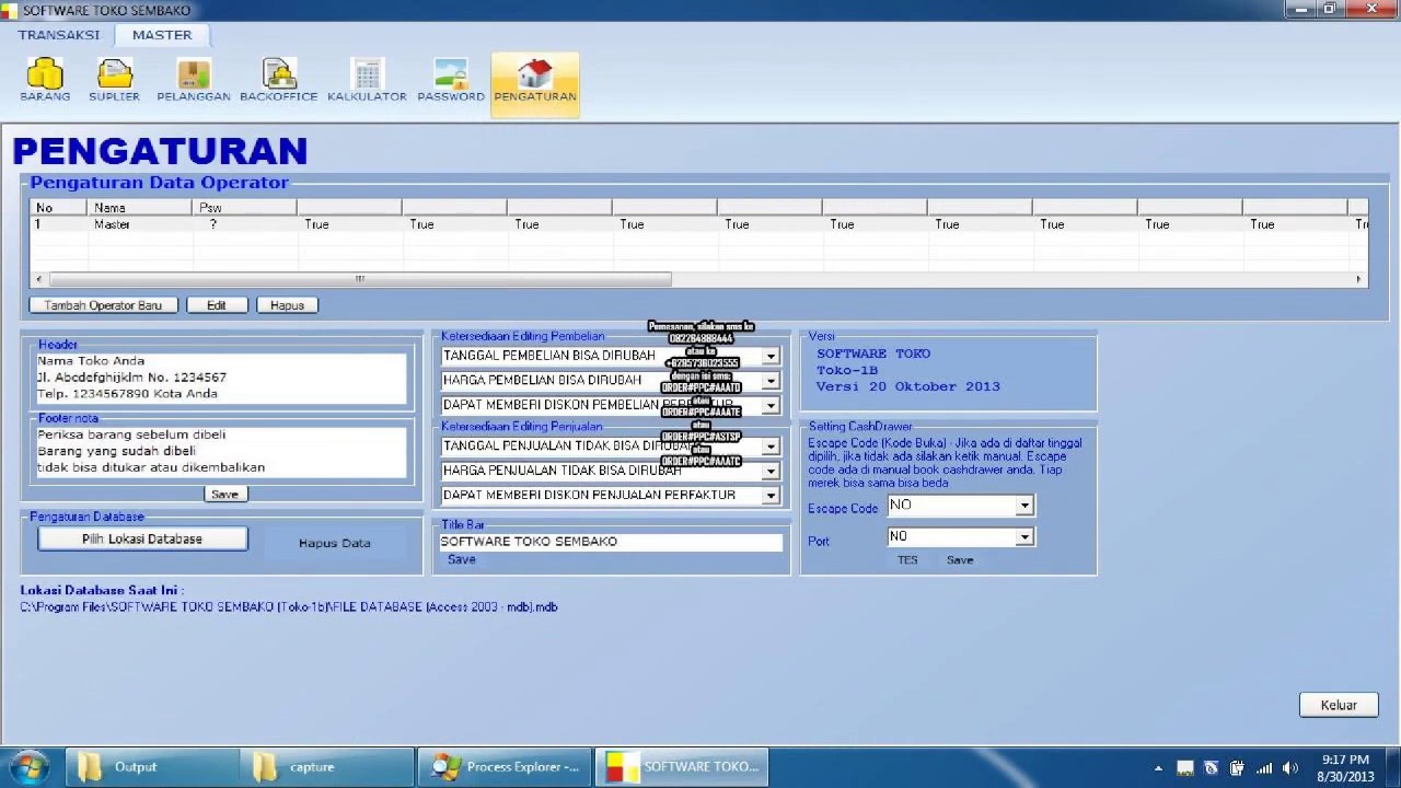 Software Program Aplikasi Pembukuan Dan Kasir Toko