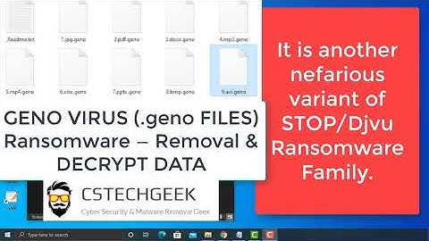 .Geno File Virus Ransomware Geno Removal (+ Decrypt Geno Files)