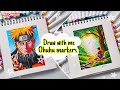 Drawing Naruto Uzumaki &amp; a Green Scenery with Markers / Unboxing &amp; Reviewing Ohuhu Markers
