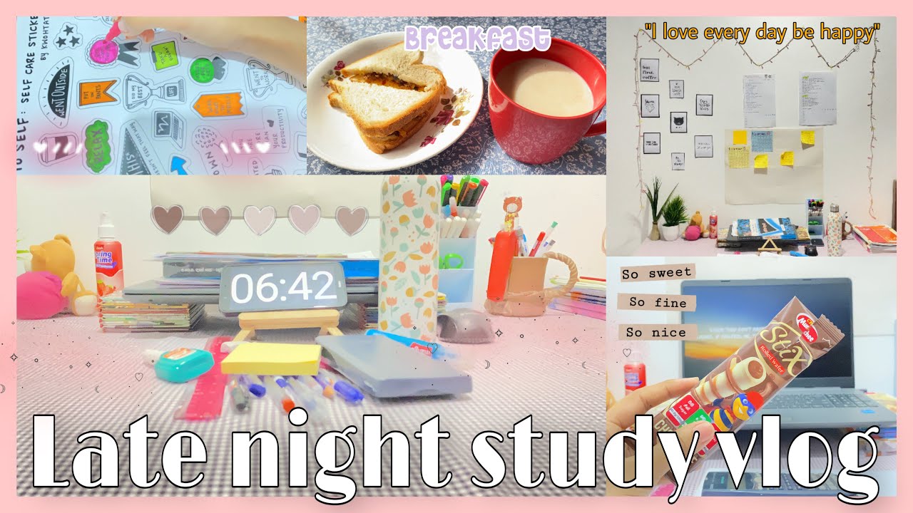 Late night study vlog🌝😴📚|එළි වෙනකල් පාඩම් වැඩ කරමුද?🗒🌻☀