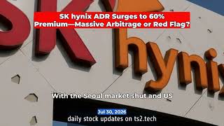 SK hynix ADR Surges to 60% Premium—Massive Arbitrage or Red Flag #NASDAQSKHY #Semiconductors