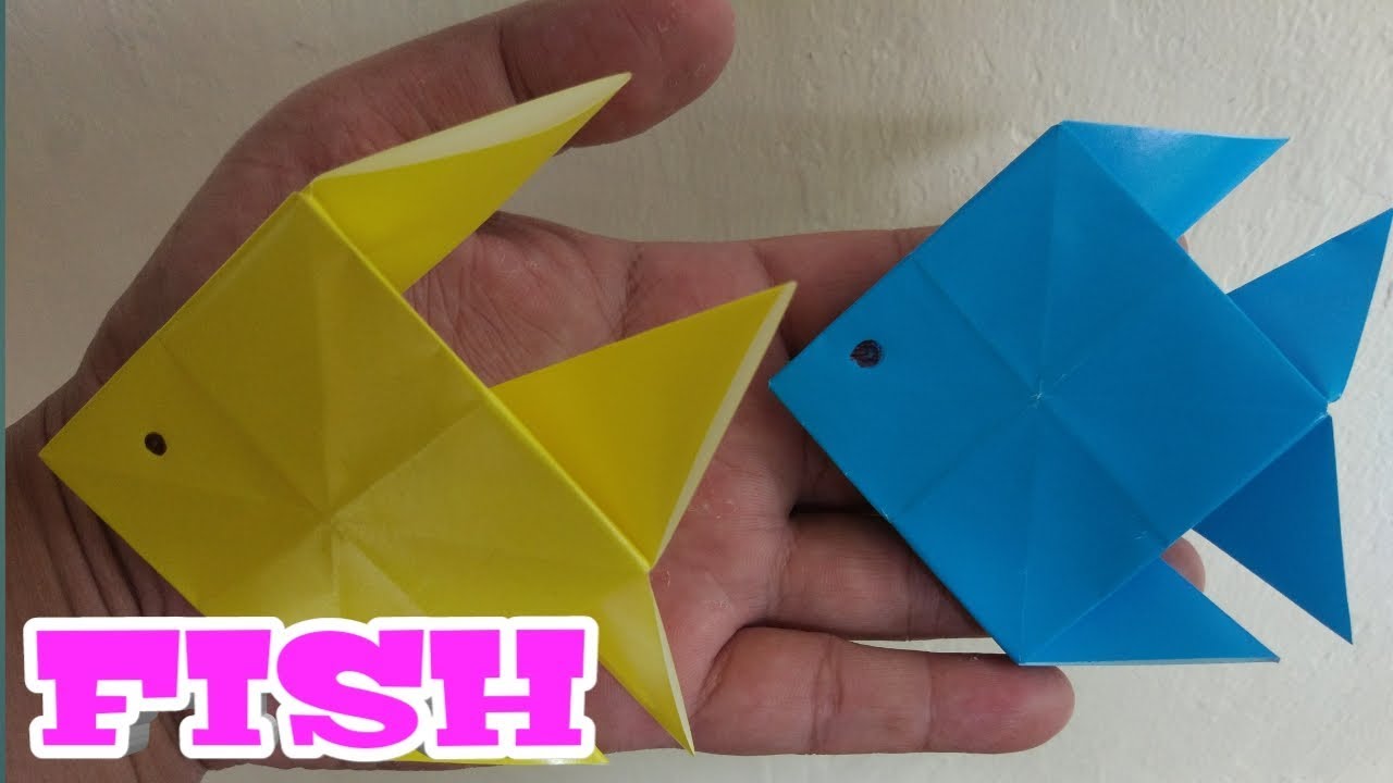  ORIGAMI  IKAN  cara  membuat  ikan  dari kertas origami  YouTube