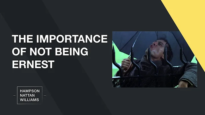 The Importance of Not Being Ernest