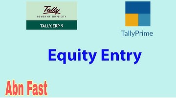 TallyPrime Equity Share Holder Proprietor capital investment entry tutorial in hindi