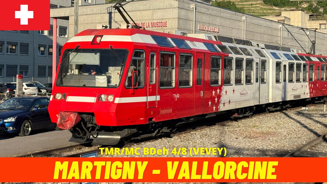 Cab Ride Martigny → Vallorcine (Mont-Blanc Express, Switzerland, France, May 2025) driver's view 4K