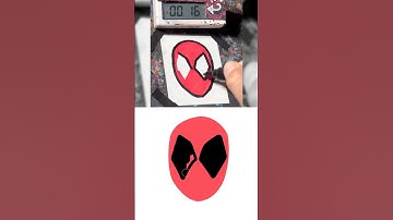 【ASMR】Drawing Drawing Deadpool in 40Sec (Remake by Bengi Blue)