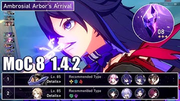 MoC 8 (1.4.2) 1 Cycle kill with E0 Seele | Ambrosial Arbor