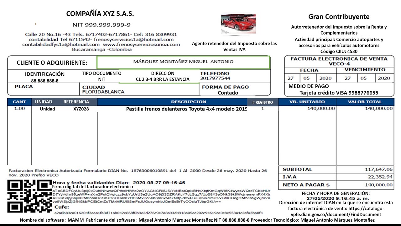 Total 90+ imagen modelo factura de venta colombia