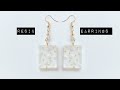 diy resin earrings/simple and beautiful  earrings using uv resin/resin jewelry