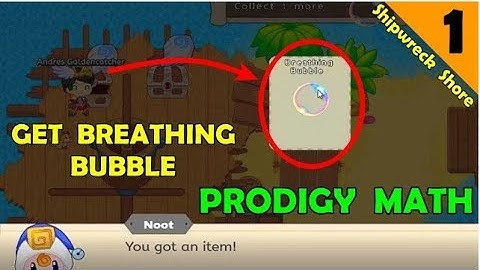 GET BREATHING BUBBLE | Shipwreck Shore⚓: Part 1 - Prodigy Math Game ✅🔵