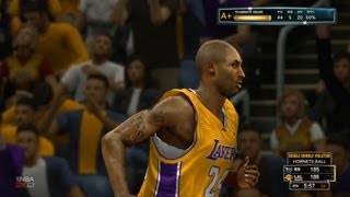 NBA 2K13 My Career Playoffs SFG3 - Kobe Bryant Double Dribbles