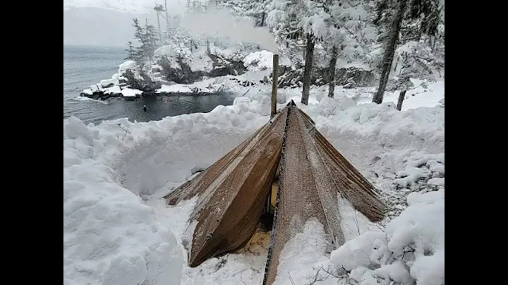 森林里下起了大暴雪，小伙无惧雪崩的危险，挑战独自露营72小时 #野外露营 #大暴雪 #野外生活 #求生技能 #生存