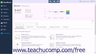 QuickBooks Online Plus 2015 Tutorial Preset Reports Intuit Training