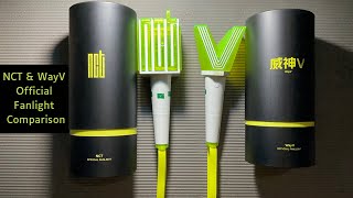 NCT and WayV Official Fanlight Comparison