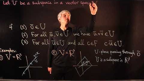 Lecture 12 Subspaces