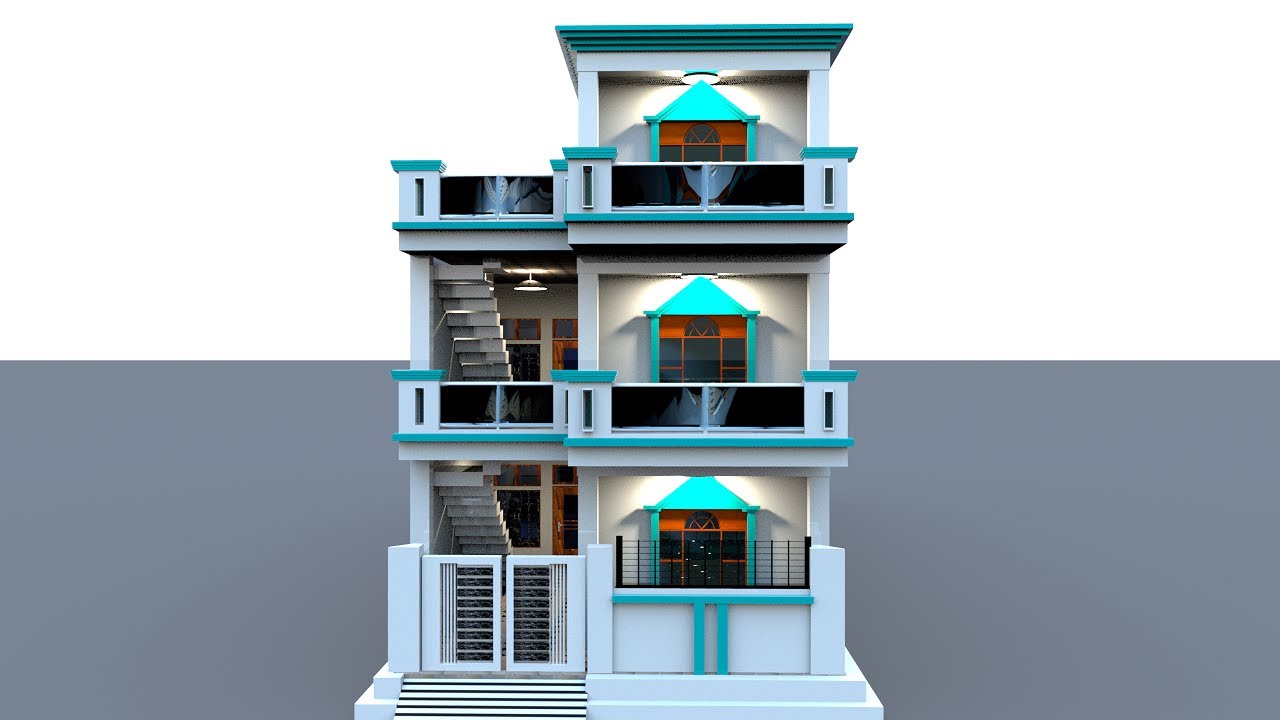 Download 20 by 80 Beautifull House for village,3 Bedroom house design, Beutifull House Design