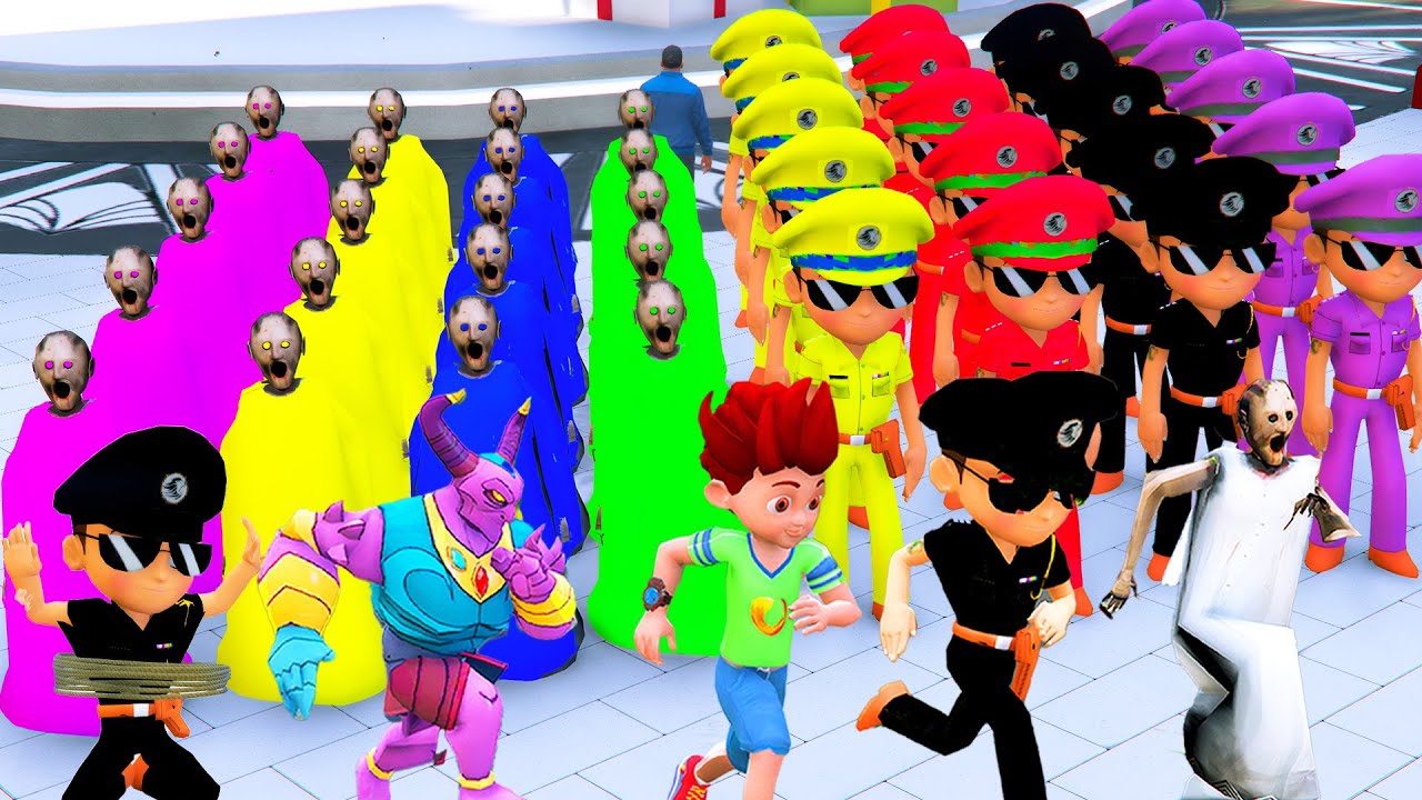 😎👿 Granny Make Little Singham Dance For Shinchan Fun 🤣 in GTA 5 GTA5 Gameplay