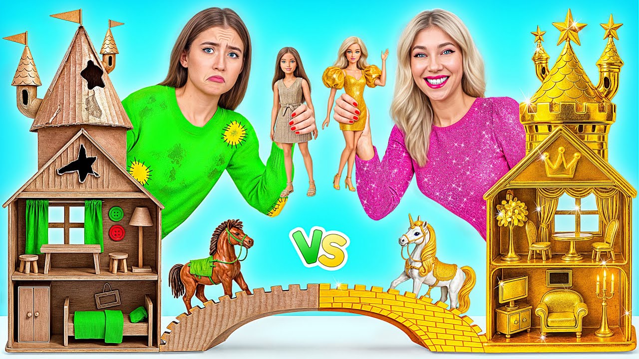 Строим Удивительный Кукольный Домик Дорогой vs Дешевый Челлендж | Смешные Челленджи Multi DO Smile