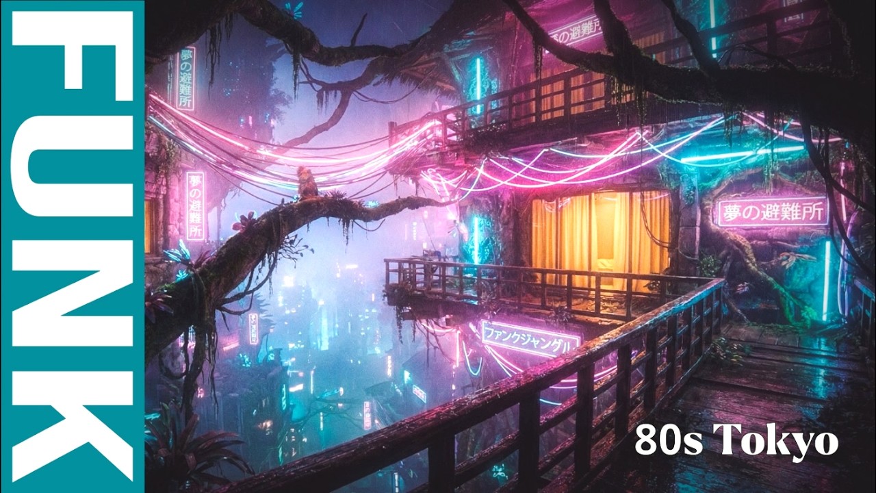 Tokyo 80s Funk Lo-Fi Radio | Neon City Pop Beats for Night Drive & Focus | Groove Club