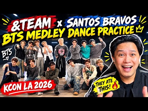 &TEAM X SANTOS BRAVOS-Hooligan + 2.0 + Permission to Dance (원곡:BTS) KCON LA Dance Practice REACTION