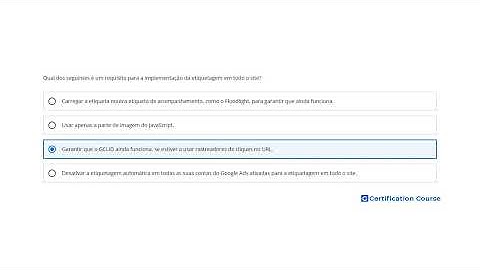 Qual dos seguintes é um requisito para a implementação da etiquetagem em todo o site?