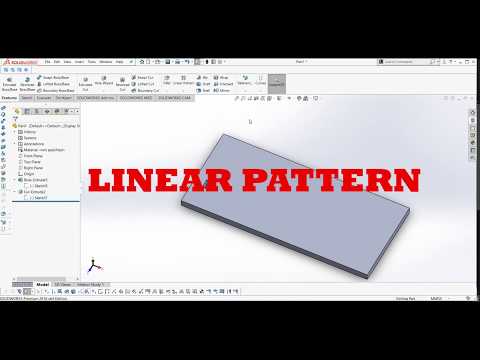 Solidworks beginners tutorial #33 - Linear Pattern in Hindi