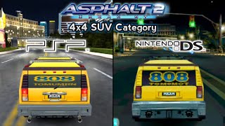 Asphalt: Urban GT 2 PSP vs DS Comparison - 4x4 SUV Category