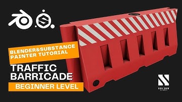 Game Asset Traffic Barricade | Blender/SubstancePainter