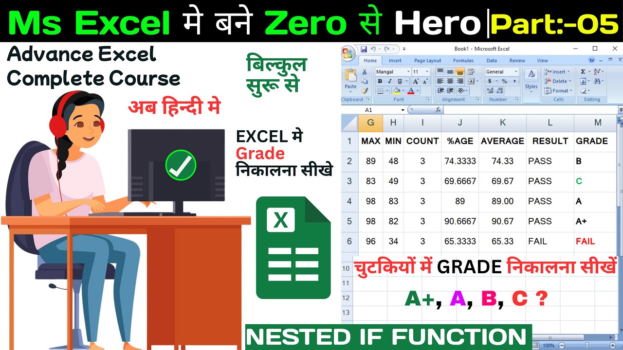 Excel Tutorial for Beginners in Hindi - Complete Microsoft Excel ...
