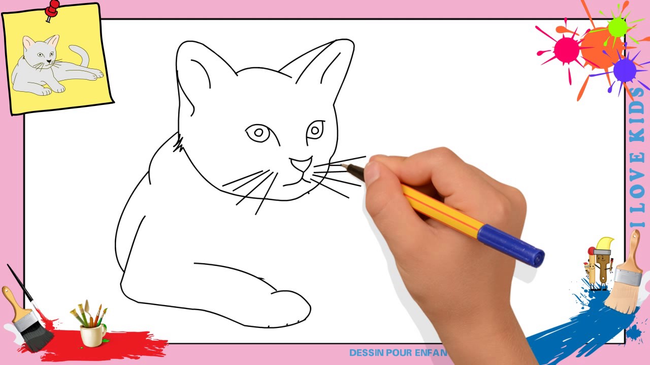 Dessin Chat 2 Comment Dessiner Un Chat Facilement Etape Par Etape Pour Enfants Youtube