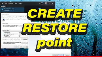 [Windows 10] - How to Enable and Create a system restore POINT.