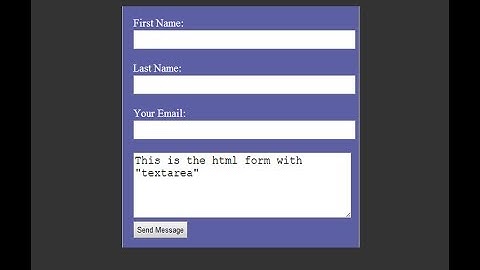 How to create HTML form with textarea?
