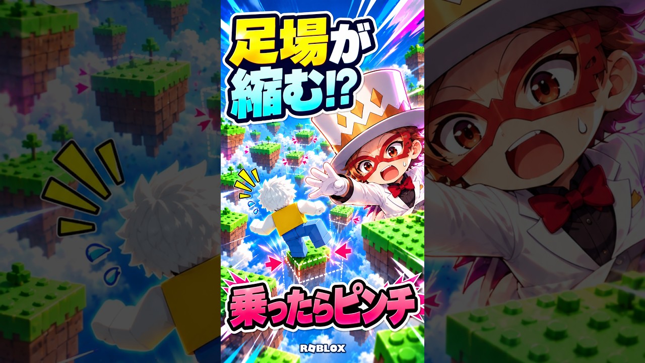 乗ったら足場が消える!? 縮小ブロックの洗礼w【Roblox】#shorts