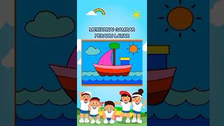 MEWARNAI GAMBAR PERAHU LAYAR #mewarnai #viral #trending