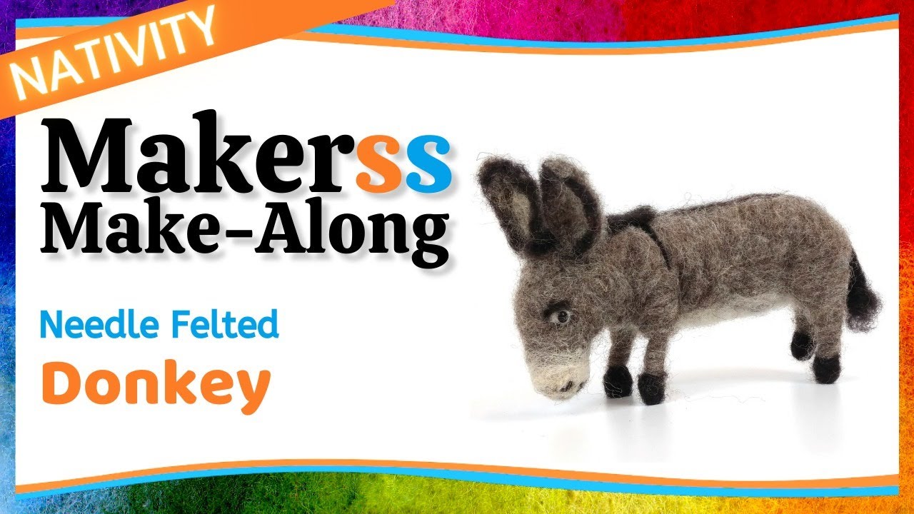 Donkey Felt animal  Hand-made Wool Felted Donkey from Tik Tak Design Co.