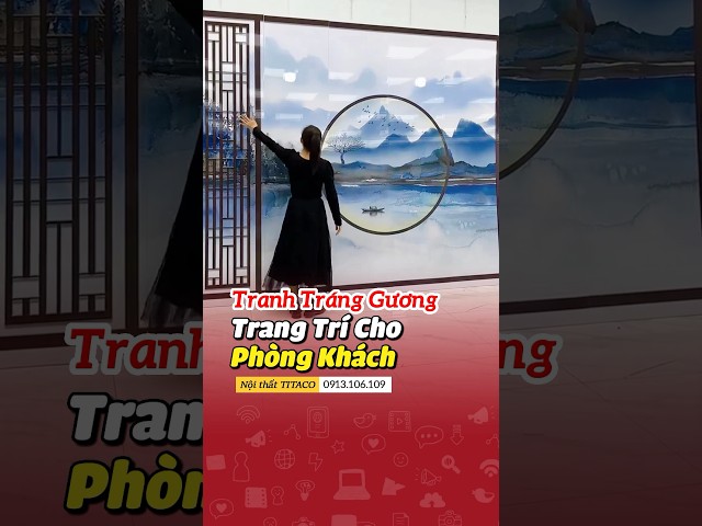 Dán trang 3d dán tường khổ lớn phòng khách #shortvideo #youtubeshorts