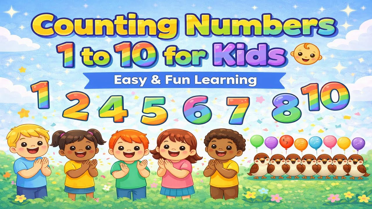 Numbers 1 to 10 for Kids 👶 | Easy & Fun Counting - YouTube