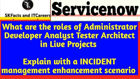 #servicenow LIVE project example and define each roles #developer #qa #analyst #uat