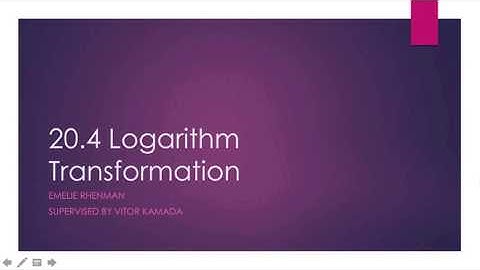15.4 - Regression Logarithm Transformation