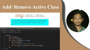 How to Add and Remove Active Class with on Click Button -- Active Class add Add Remove