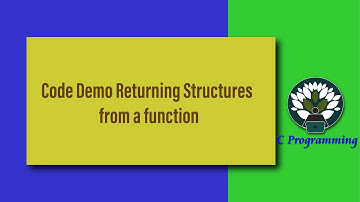 Code Demo Returning Structures from a function