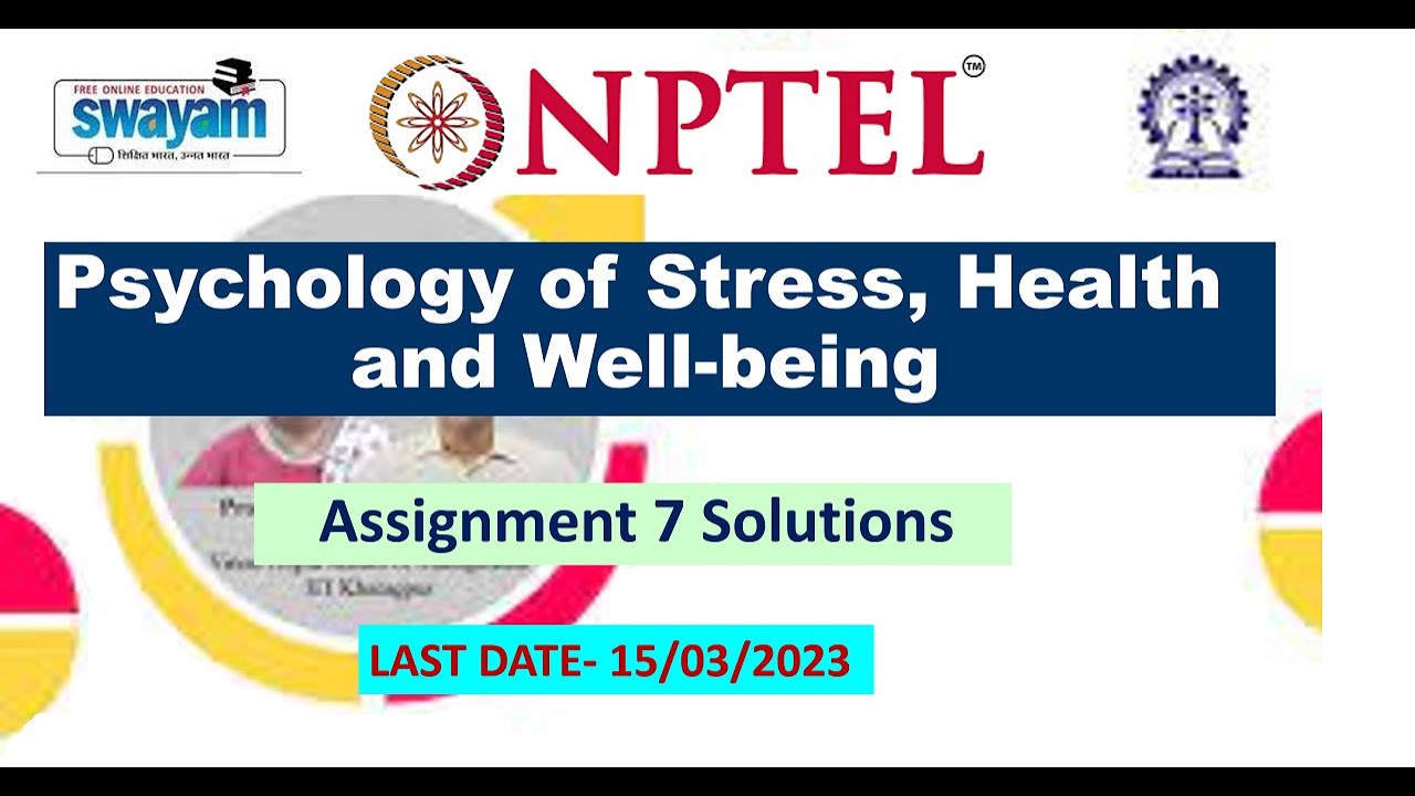 stress management nptel assignment solutions