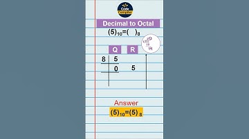 How to Find Decimal to Octal Number-5 | #decimaltooctal  - CodeCompiler19 #numberconversion