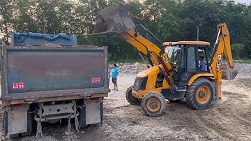JCB Dozer Loading Mix Ballast In Hyba Tripper Dump @droneplanet2040