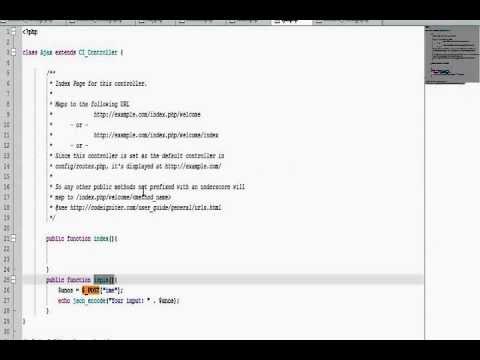 ajax jquery using codeigniter